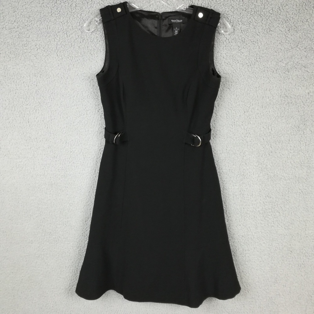 White House Black Market Womens‎ Dress Sheath Black Sleeveless Above Knee 0